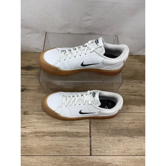 Nike White and Brown Women's Sneakers - Picture 9 of 10